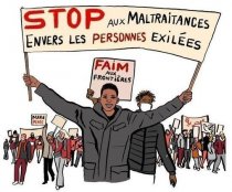 Consulter l'action : Hunger strike in Calais to denounce the mistreatment of people in exile